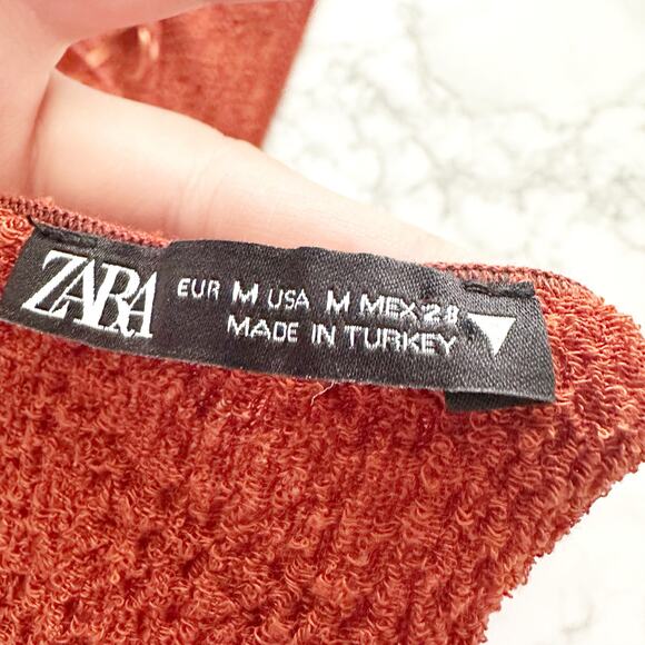 Zara Rust Burnt Orange Cut Out Sleeveless Maxi Dress women's size medium - Picture 9 of 12